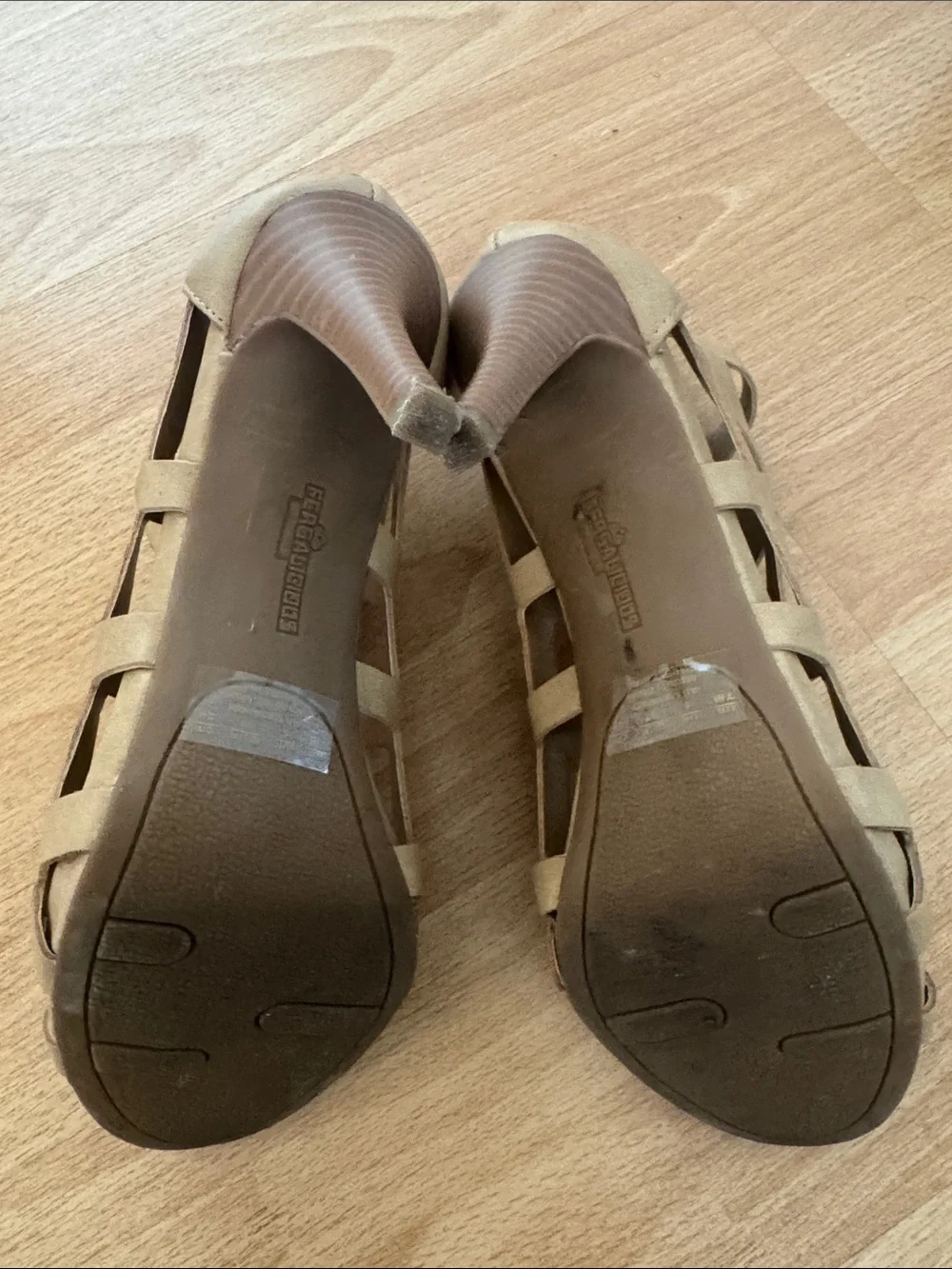 Fergalicious Tan Cutout High Heels - Picture 3 of 4
